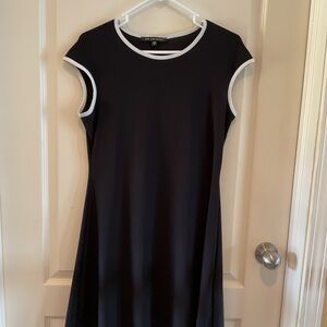 Black and White Sleeveless Dress
